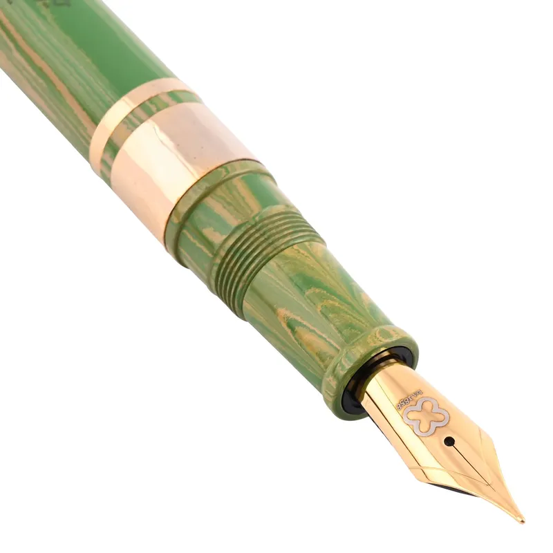 Esterbrook Model J Ebonite Lotus Green Fountain Pen with Gold Trims - Medium