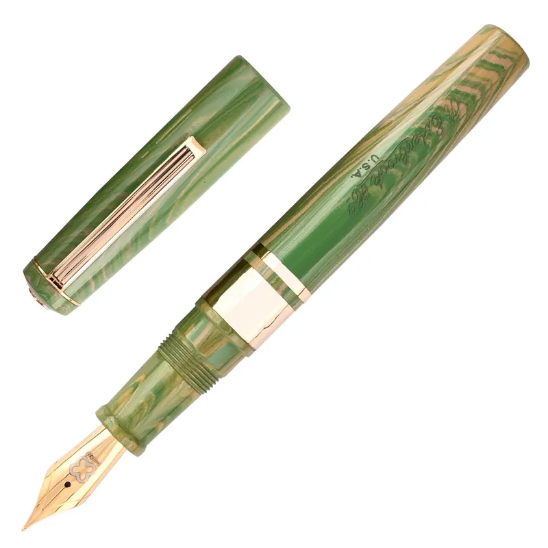 Esterbrook Model J Ebonite Lotus Green Fountain Pen with Gold Trims - Medium