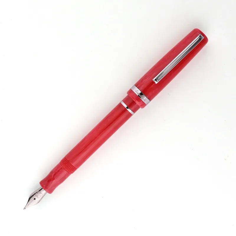 Esterbrook JR Carmine Red Pocket Fountain Pen with Palladium Trims - Medium