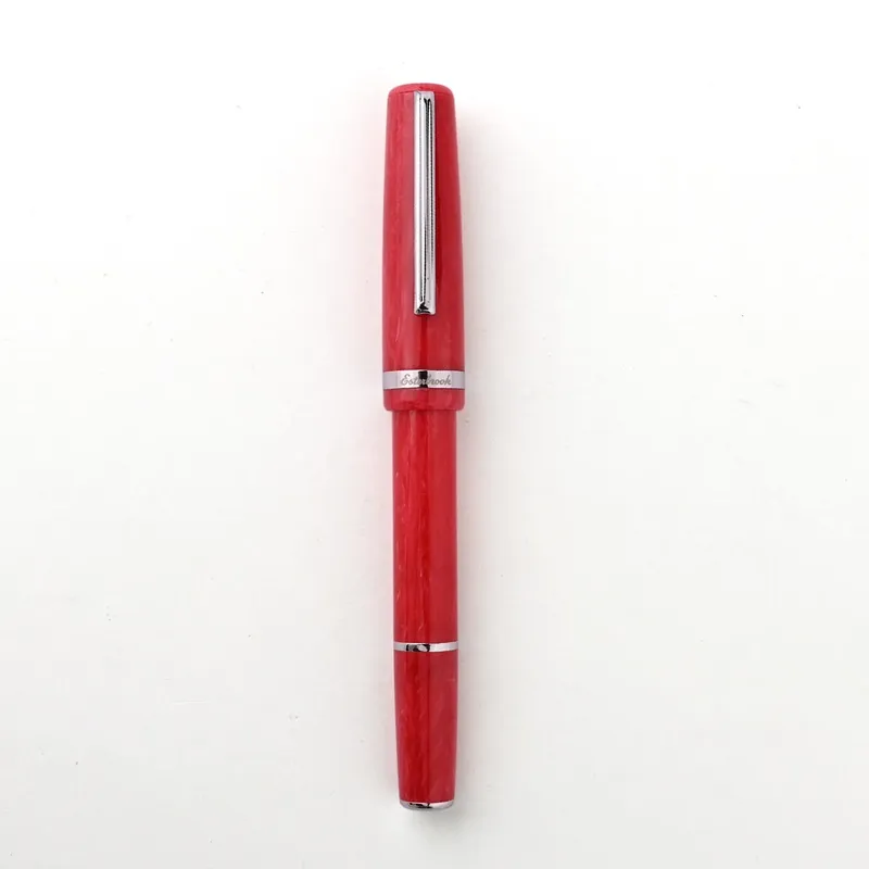 Esterbrook JR Carmine Red Pocket Fountain Pen with Palladium Trims - Medium