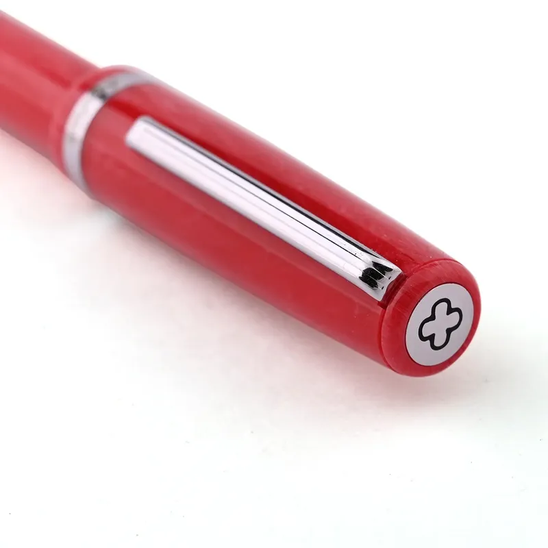 Esterbrook JR Carmine Red Pocket Fountain Pen with Palladium Trims - Medium