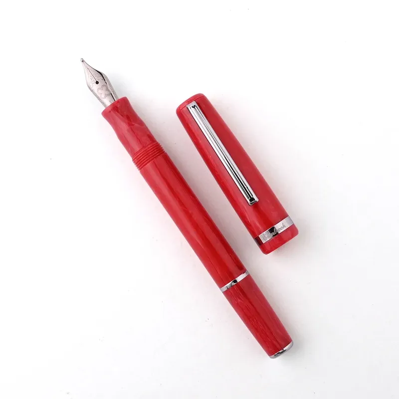Esterbrook JR Carmine Red Pocket Fountain Pen with Palladium Trims - Medium