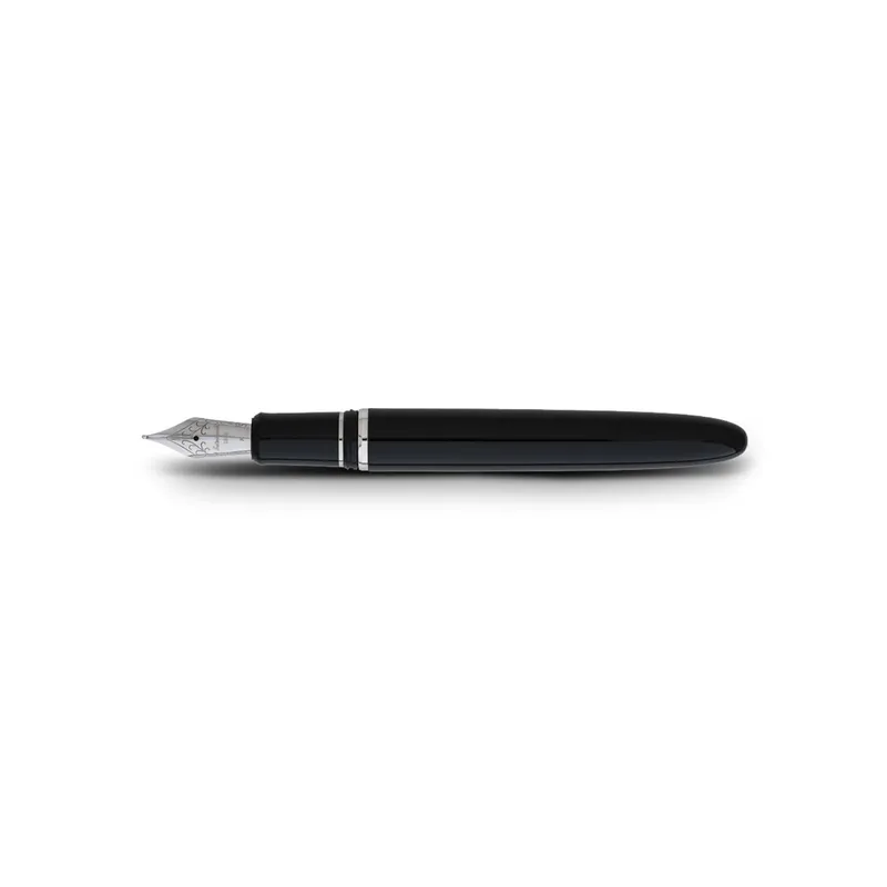 Esterbrook Estie Oversize Ebony Black Fountain Pen with Palladium Trims - Medium