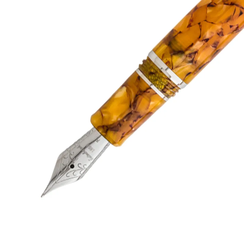 Esterbrook Estie Honeycomb Orange Fountain Pen with Palladium Trims - Medium