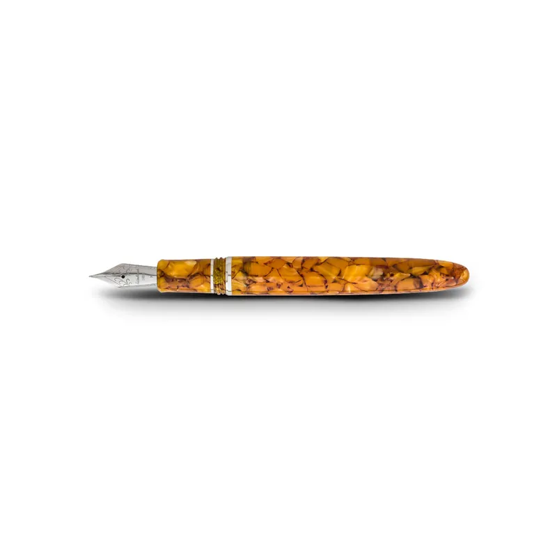 Esterbrook Estie Honeycomb Orange Fountain Pen with Palladium Trims - Medium