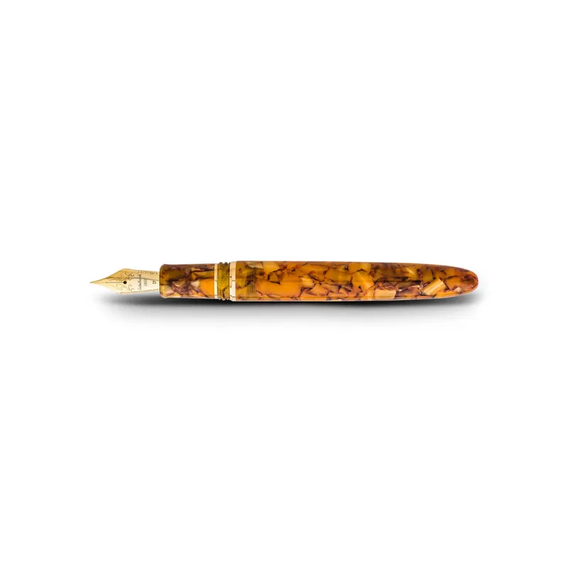 Esterbrook Estie Honeycomb Orange Fountain Pen with Gold Trims - Medium