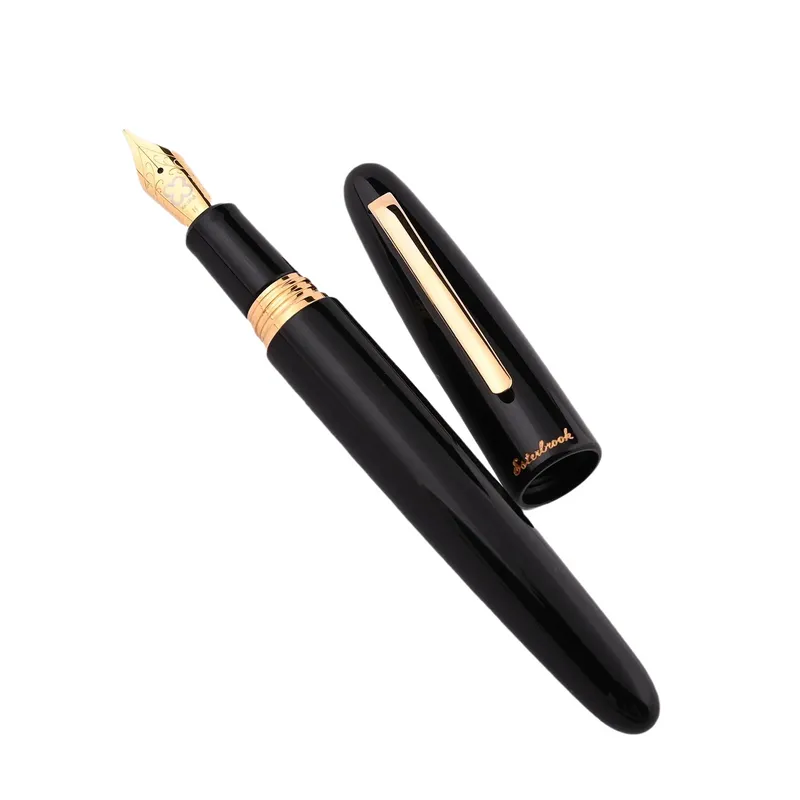 Esterbrook Estie Regular Ebony Black Fountain Pen with Gold Trims - Fine