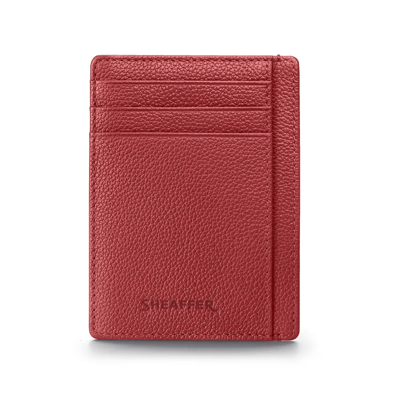 Sheaffer Gift Set Excessive Red VFM 9403 Ballpoint Pen with Scarlet Blaze Credit Card Holder