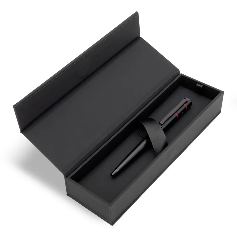 Hugo Boss Ribbon Matrix Redline Ballpoint Pen - Black