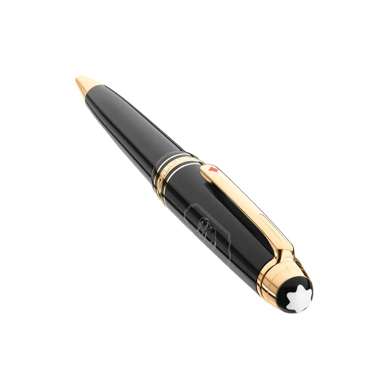Montblanc 128380 MeisterstÃ¼ck Midsize 'Around The World In 80 Days' Ballpoint Pen - Anthracite With Gold Trims