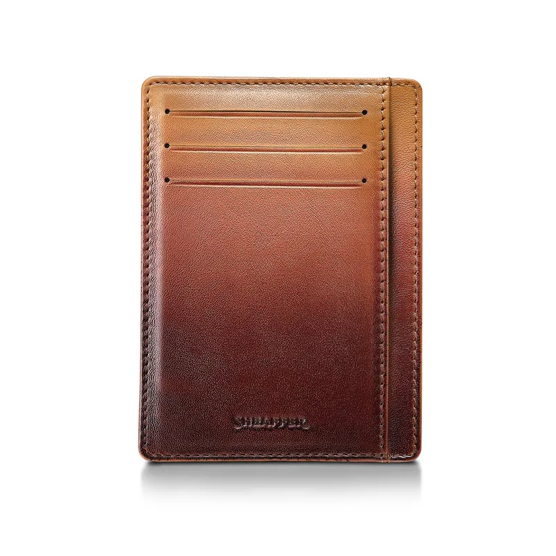 Sheaffer Gift Set VFM 9428 Coffee Edition Ballpoint Pen with Regal Brown PVD Trims and Credit Card Holder - Matt Brown