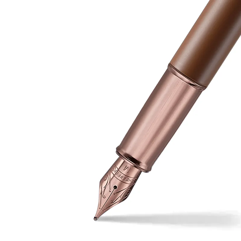 Sheaffer Gift Set 100 9374 Coffee Edition Fountain Pen (Medium) with Regal Brown PVD Trims and Coffee Scented Skrip Ink (50 ml)