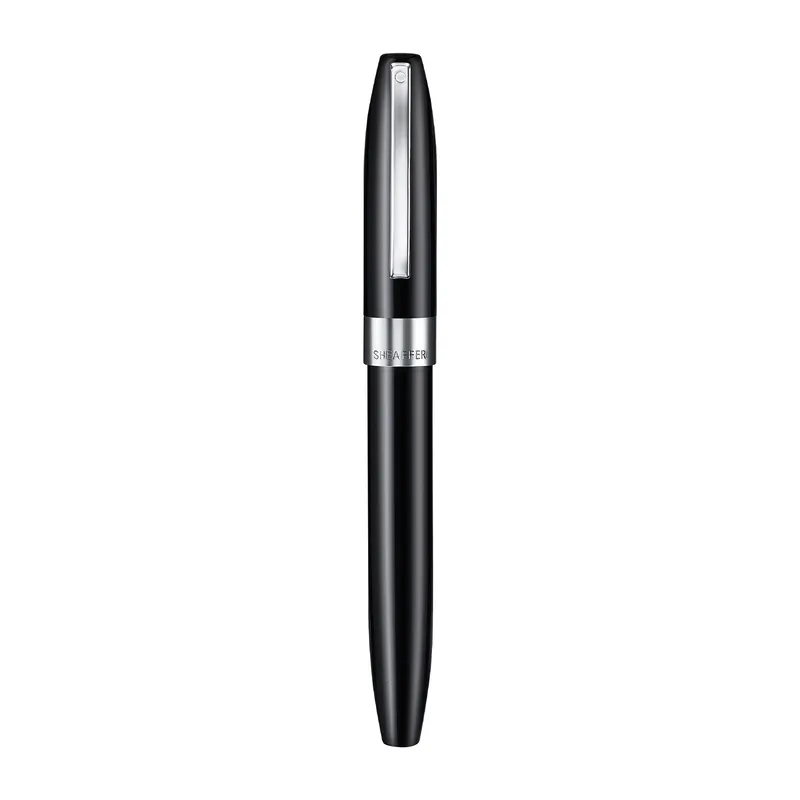Sheaffer Legacy 9064 Glossy Black Inlaid Nib Fountain Pen (Medium) with Chrome-Plated Trims