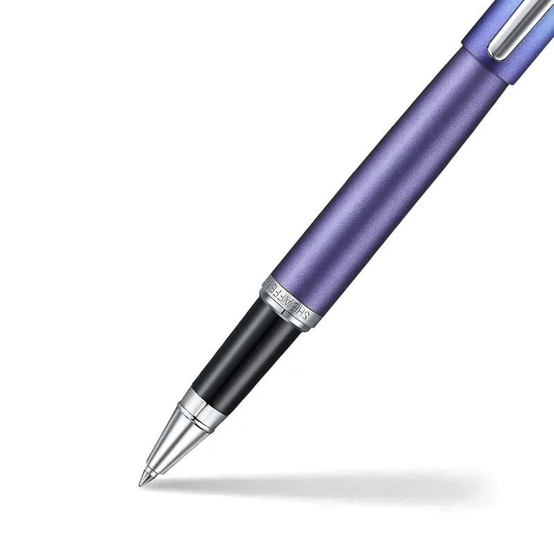 Sheaffer Expressions VFM 9430 Blue and Purple Pearlised Gradient Rollerball Pen with Chrome-Plated Trims