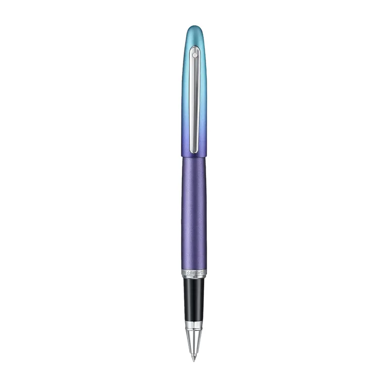Sheaffer Expressions VFM 9430 Blue and Purple Pearlised Gradient Rollerball Pen with Chrome-Plated Trims