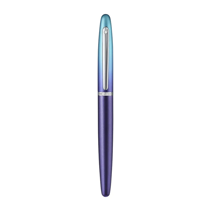 Sheaffer Expressions VFM 9430 Blue and Purple Pearlised Gradient Rollerball Pen with Chrome-Plated Trims