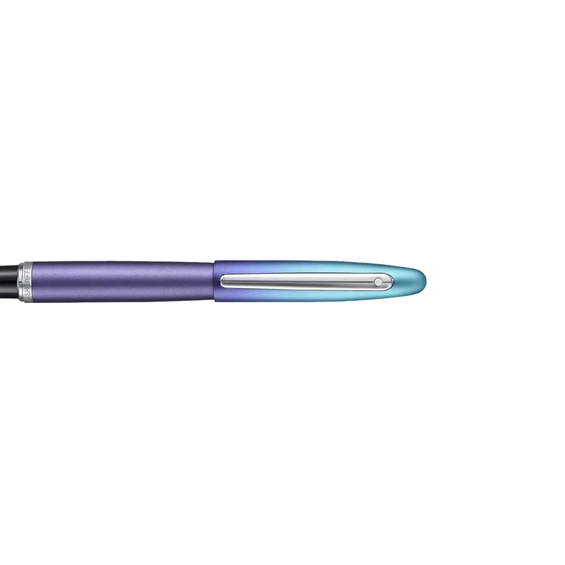 Sheaffer Expressions VFM 9430 Blue and Purple Pearlised Gradient Rollerball Pen with Chrome-Plated Trims