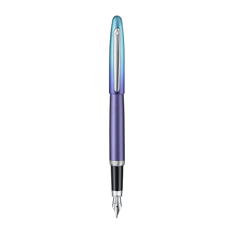 Sheaffer Expressions VFM 9430 Blue and Purple Pearlised Gradient Fountain Pen with Chrome-Plated Trims - Fine