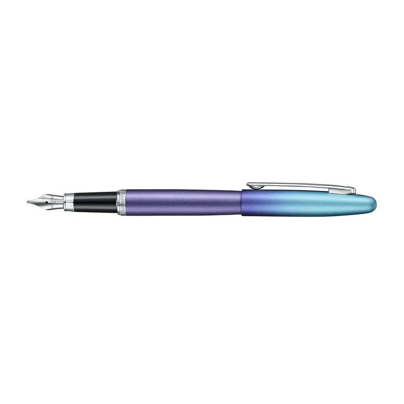 Sheaffer Expressions VFM 9430 Blue and Purple Pearlised Gradient Fountain Pen with Chrome-Plated Trims - Medium