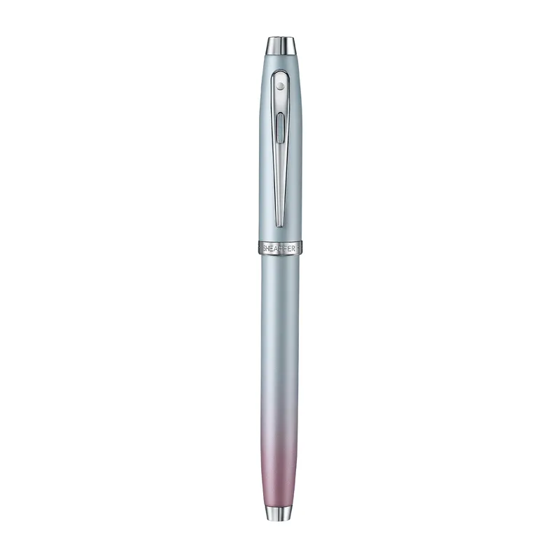 Sheaffer Expressions 100 9376 Blue and Pink Pearlised Gradient Fountain Pen with Chrome-plated Trims - Fine