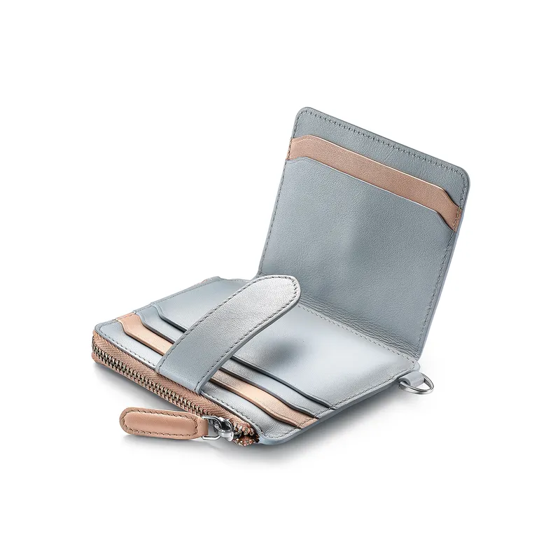 Sheaffer Expressions Gift Set 100 9376 Blue and Pink Pearlised Gradient Ballpoint Pen with Chrome-plated Trims and Genuine Leather Wallet