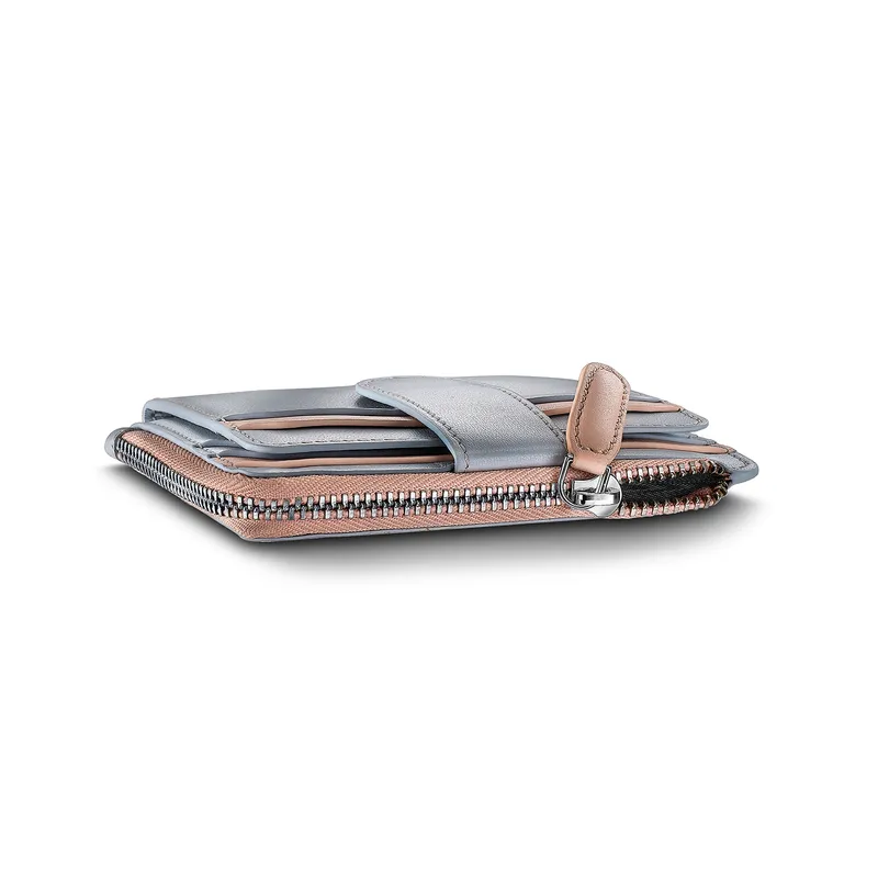 Sheaffer Expressions Gift Set 100 9376 Blue and Pink Pearlised Gradient Ballpoint Pen with Chrome-plated Trims and Genuine Leather Wallet