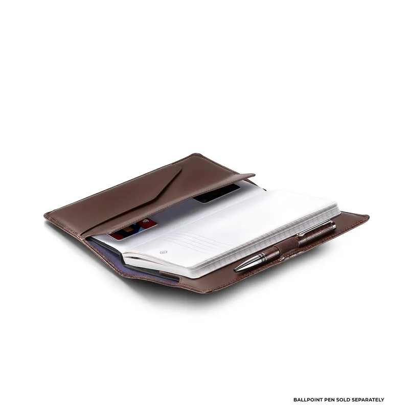 Lapis Bard Mandeville Croc-Textured Notebook Jacket - Dark Brown