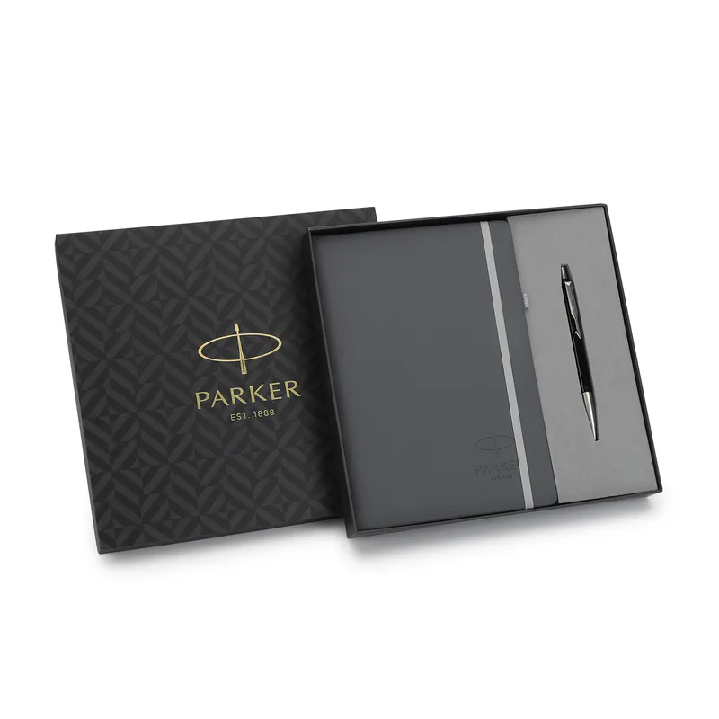 Parker Giftset Vector Standard Ballpoint Pen With Chrome Trim & Notebook