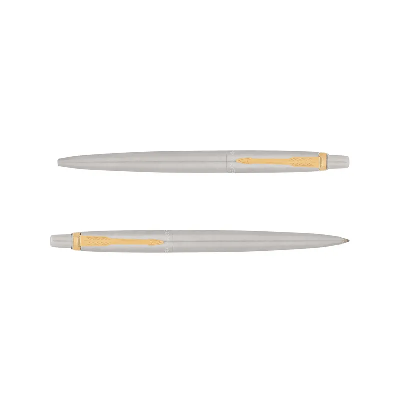 Parker Giftset Jotter Stainless Steel Ballpoint Pen With Gold Trim & Notebook