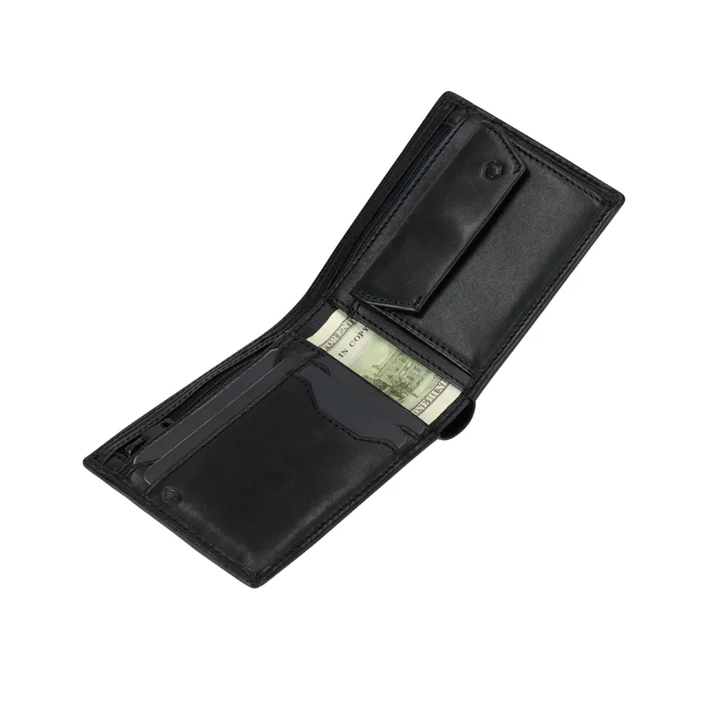 Jekyll & Hide 6492 Medium Bifold Wallet With Coin - Black