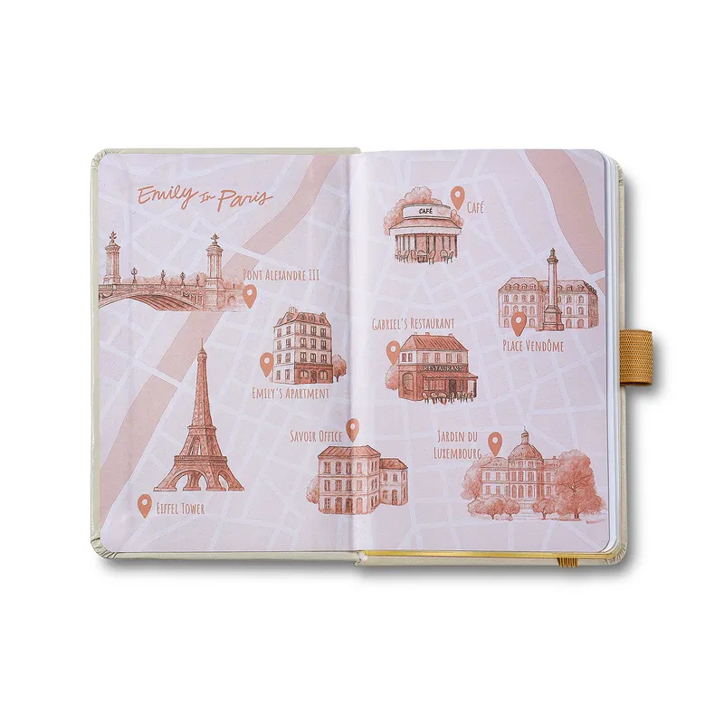 Sheaffer Emily in Paris Small Journal 90 GSM Ink Friendly with Embossed Eiffel Tower - Beige