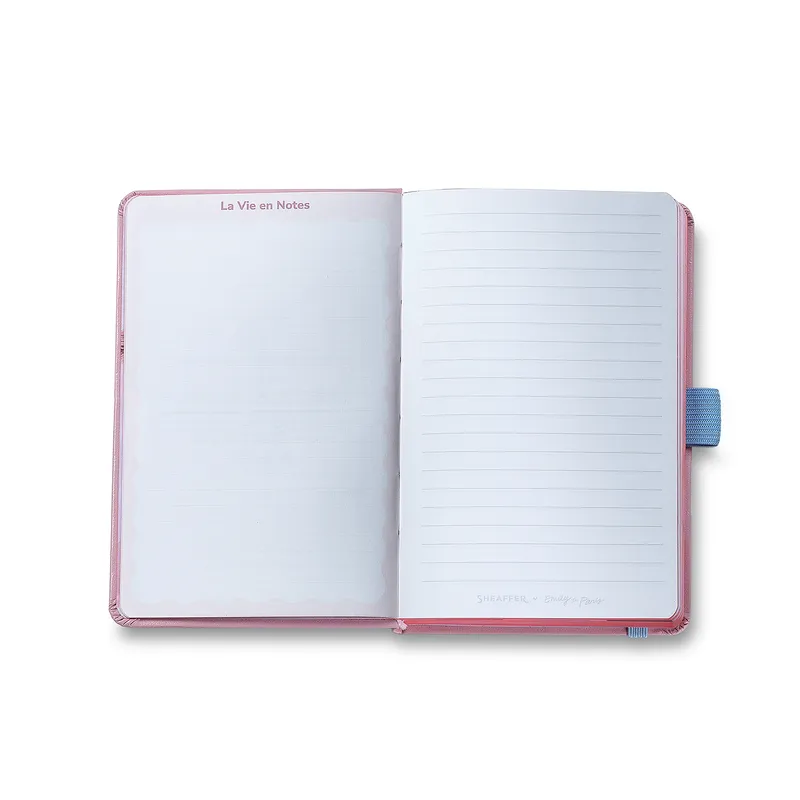 Sheaffer Emily in Paris Small Journal 90 GSM Ink Friendly with Embossed Eiffel Tower - Pink