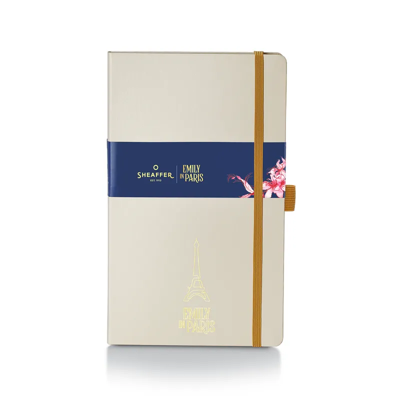 Sheaffer Emily in Paris Medium Journal 90 GSM Ink Friendly with Embossed Eiffel Tower - Beige