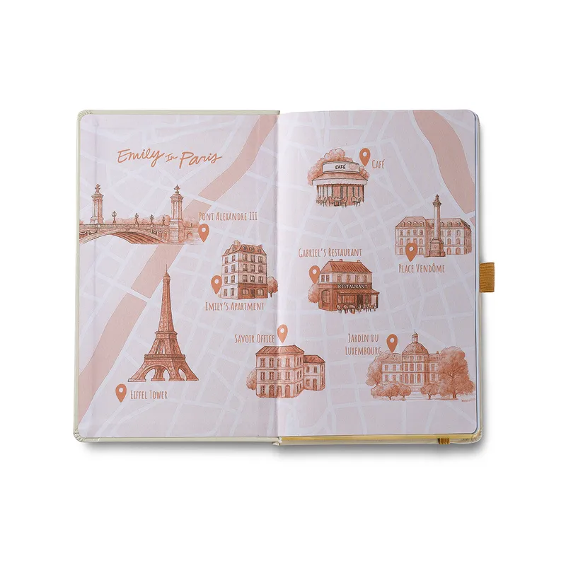 Sheaffer Emily in Paris Medium Journal 90 GSM Ink Friendly with Embossed Eiffel Tower - Beige