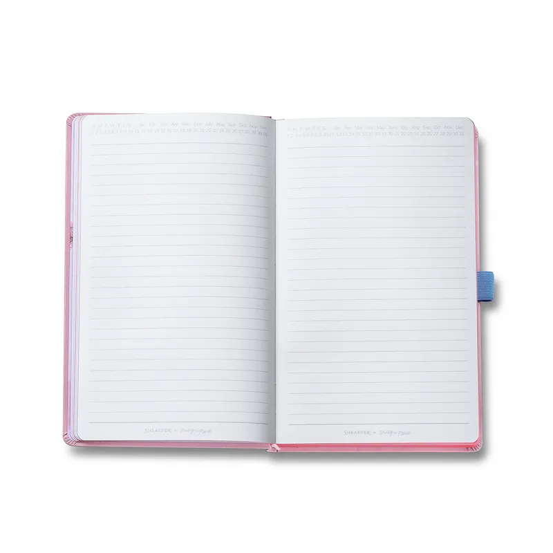 Sheaffer Emily in Paris Medium Notebook 90 GSM Ink Friendly with Embossed Eiffel Tower - Pink