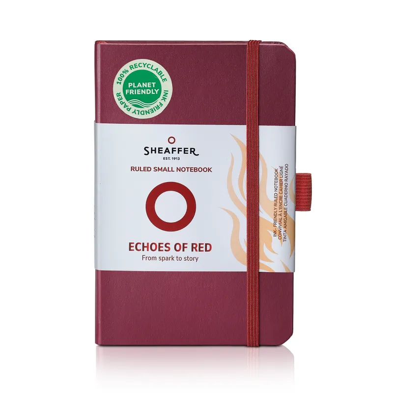 Sheaffer Echoes Of Red 90 GSM Eco-Friendly Hardbound Small Notebook - Burgundy