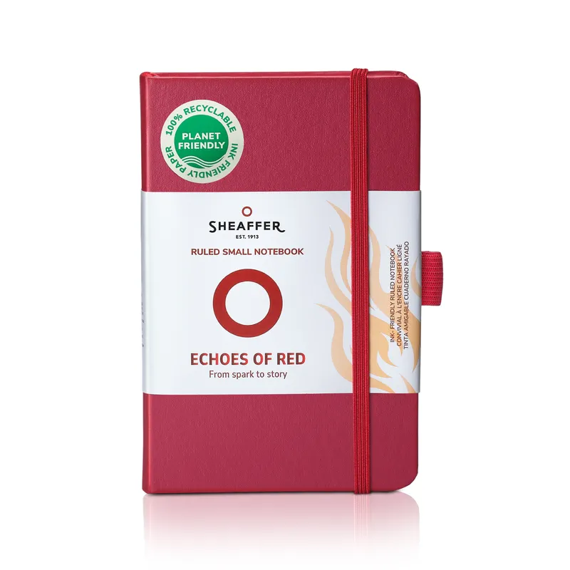 Sheaffer Echoes Of Red 90 GSM Eco-Friendly Hardbound Small Notebook - Red