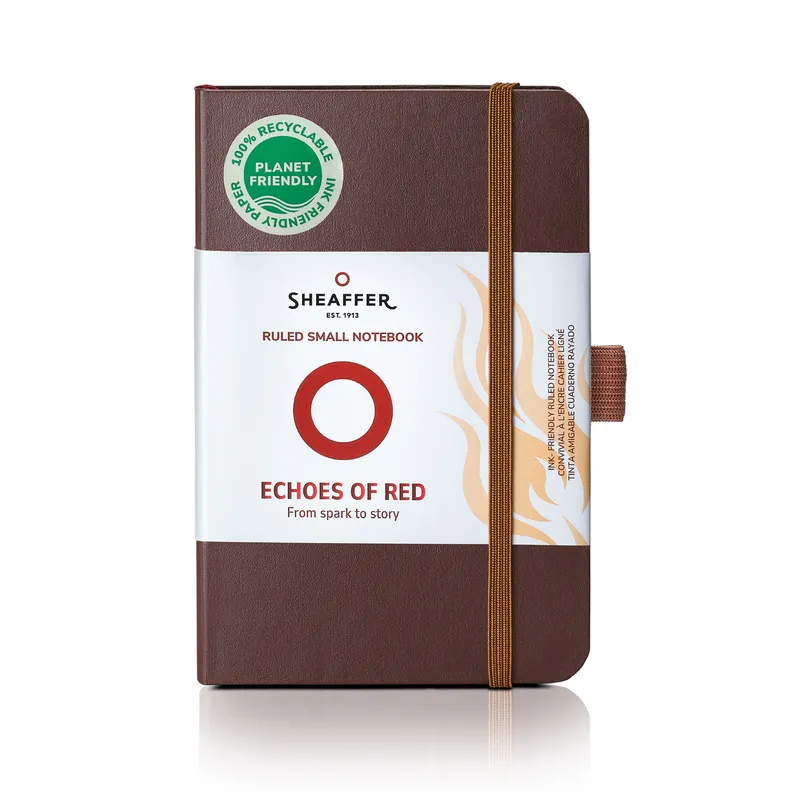 Sheaffer Echoes Of Red 90 GSM Eco-Friendly Hardbound Small Notebook - Dark Brown