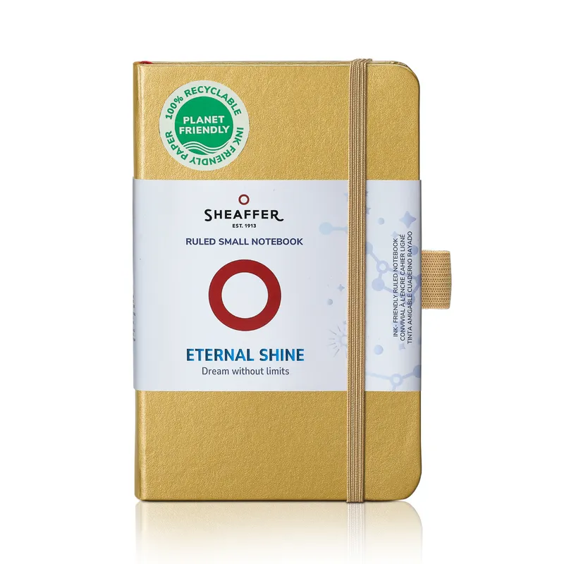 Sheaffer Eternal Shine 90 GSM Eco-Friendly Hardbound Small Notebook - Metallic Gold
