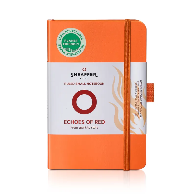 Sheaffer Echoes Of Red 90 GSM Eco-Friendly Hardbound Small Notebook - Orange
