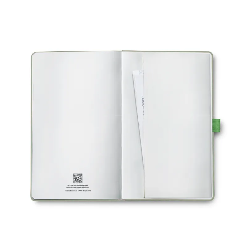 Sheaffer Nature's Muse 90 GSM Eco-Friendly Hardbound Medium Notebook - Sage Green