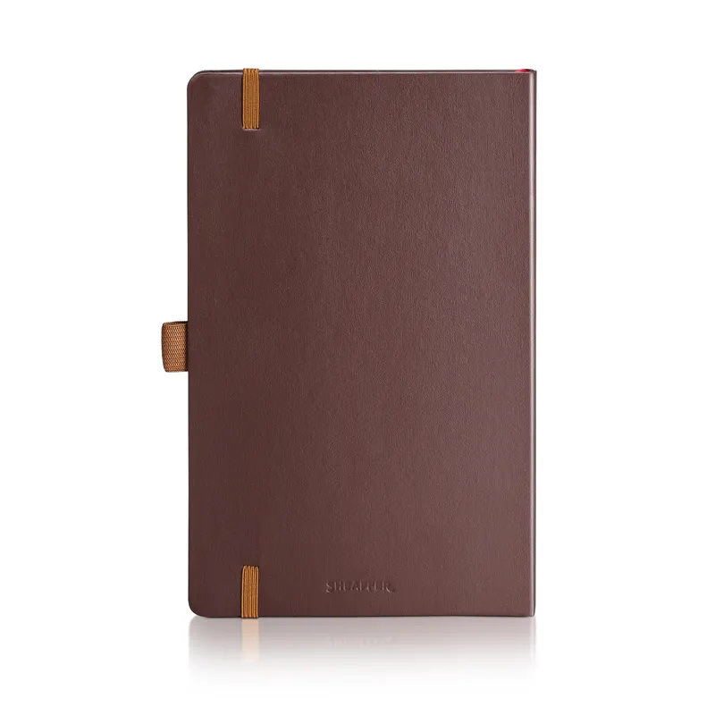 Sheaffer Echoes Of Red 90 GSM Eco-Friendly Hardbound Medium Notebook - Dark Brown