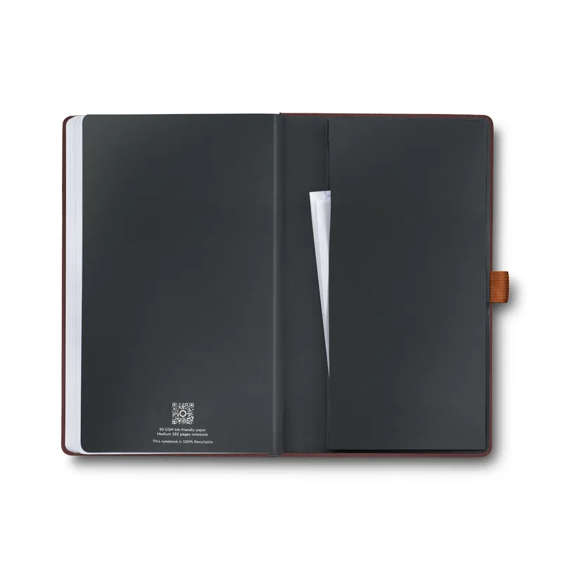 Sheaffer Echoes Of Red 90 GSM Eco-Friendly Hardbound Medium Notebook - Dark Brown