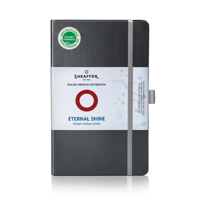 Sheaffer Eternal Shine 90 GSM Eco-Friendly Hardbound Medium Notebook - Metallic Charcoal