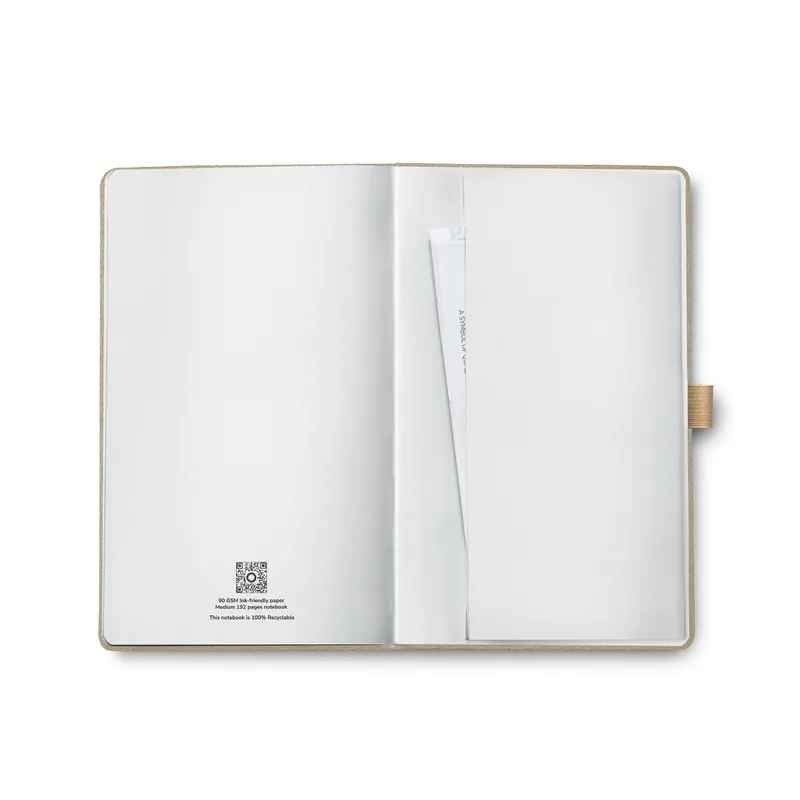 Sheaffer Eternal Shine 90 GSM Eco-Friendly Hardbound Medium Notebook - Metallic Champagne Gold