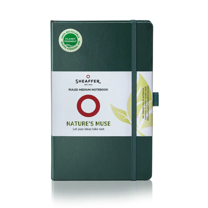 Sheaffer Nature's Muse 90 GSM Eco-Friendly Hardbound Medium Notebook - Forest Green