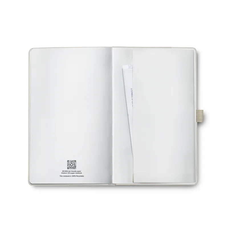 Sheaffer Nature's Muse 90 GSM Eco-Friendly Hardbound Medium Notebook - Light Grey