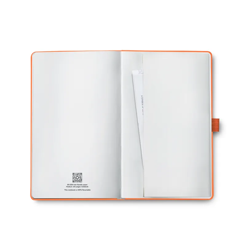 Sheaffer Echoes Of Red 90 GSM Eco-Friendly Hardbound Medium Notebook - Orange
