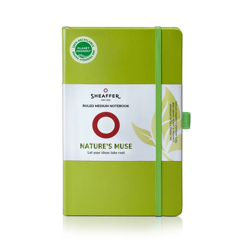 Sheaffer Nature's Muse 90 GSM Eco-Friendly Hardbound Medium Notebook - Light Green