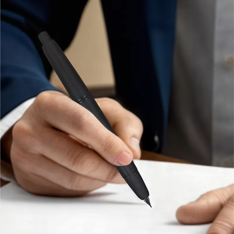 Pilot FC1800 RB Matte Black Capless Retractable Fountain Pen-Medium